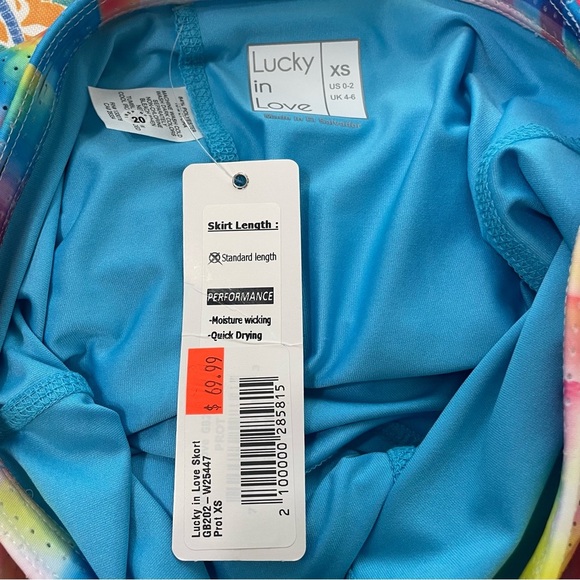 Lucky In Love Tropical Bliss Pleated Layered Tennis Skort Skirt Size XS NWT - Picture 6 of 8